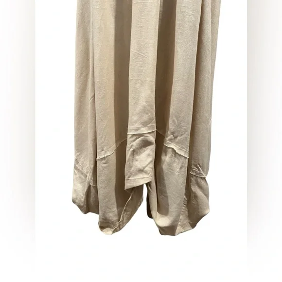 NWOT Free People What A Breeze Asymmetrical Hem Maxi Dress Button Down Boho SZ M - Picture 9 of 16